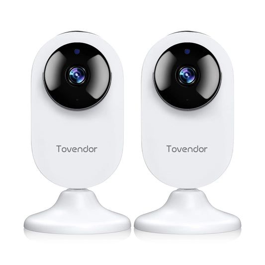 Mini Smart Home Camera, 1080P Wi-Fi Security Cam Nanny Baby Pet Monitor with Two Way Audio, Cloud Storage, Night Vision, Motion&Sound Detection, APP Alert, Two Pack