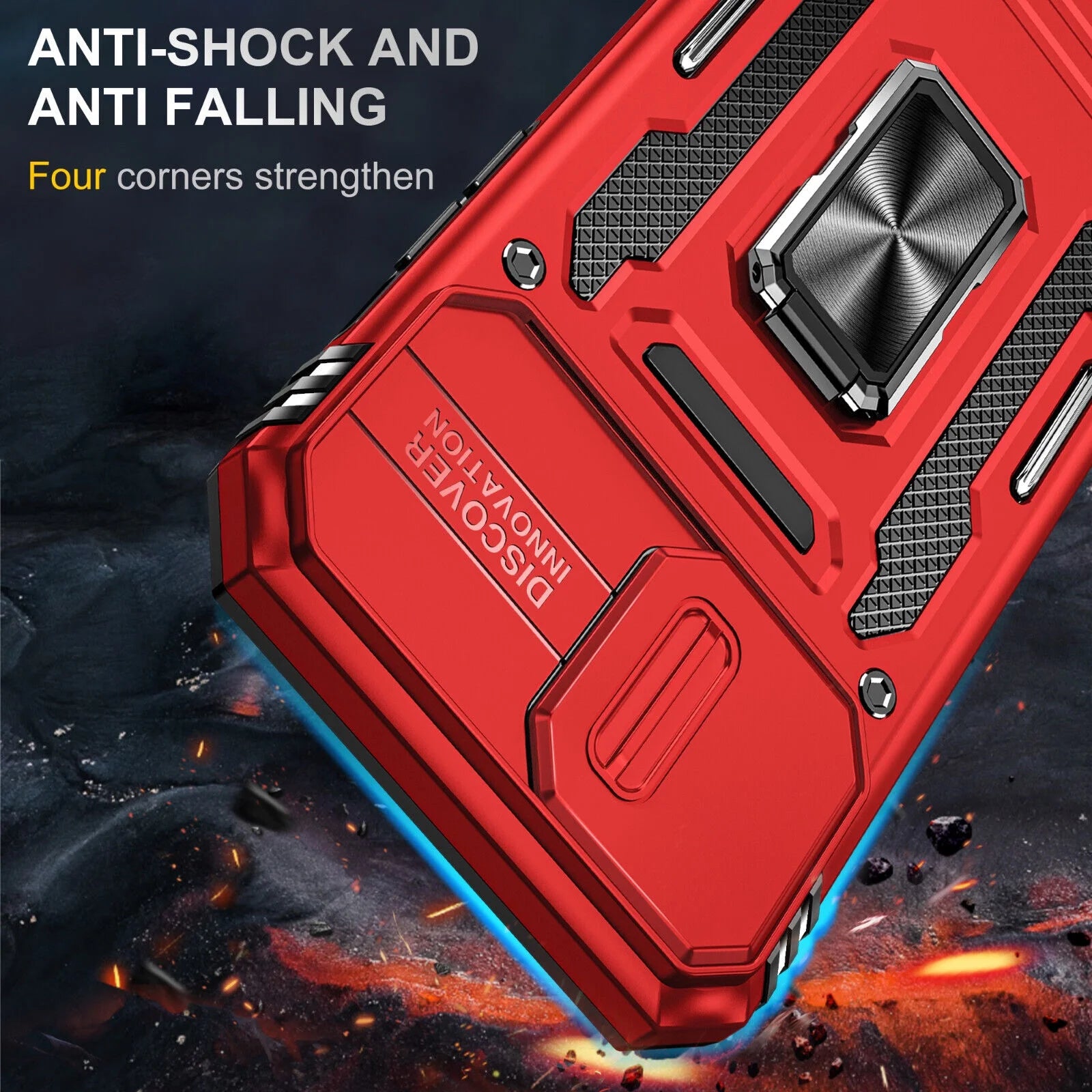 For Iphone 13 Iphone 14 Case Iphone 14 Pro Iphone 14 plus Iphone 14 Pro Max Case Built in Camera Cover &Kickstand Built in 360°Rotate Ring Stand Magnetic Magnet Protective Case - Iphone 14 Plus,Red