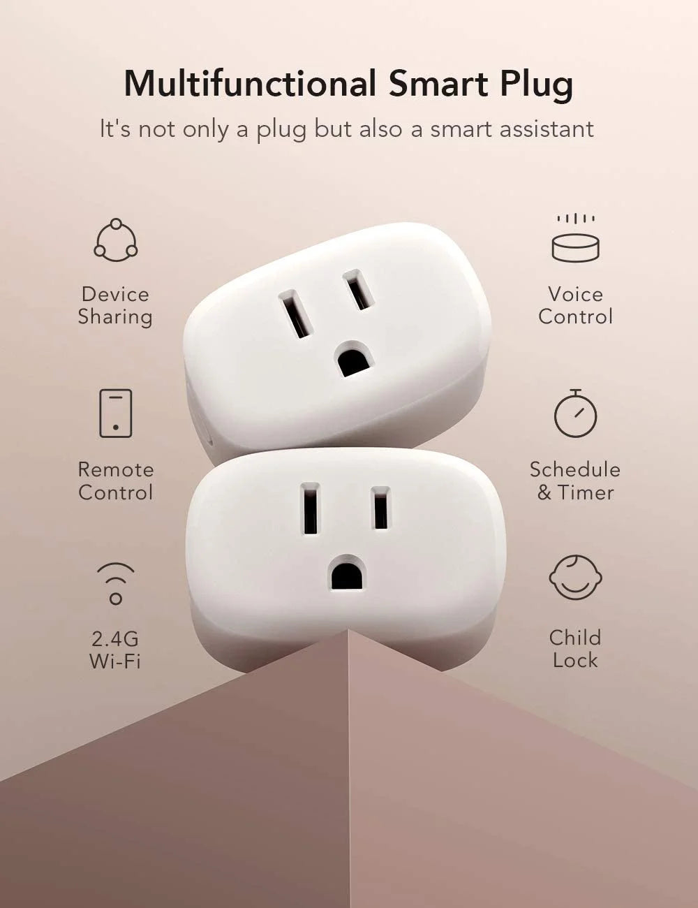 PA10-4 Bluetooth Smart Plug, Wifi Mini Smart Outlet, 4 Packs