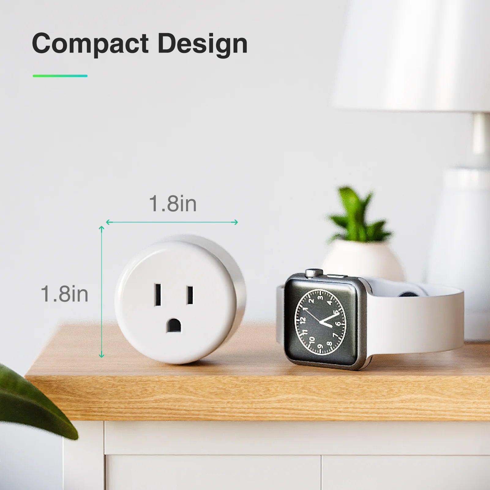 WP5-4:  Smart Plug, 2-In-1 Compact Design 2.4 Ghz Wi-Fi Smart Plug, Alexa Smart Plug Compatible with Google Assistant, ETL Certified 120V 10A Smart Outlet with Timer, 4 Pack