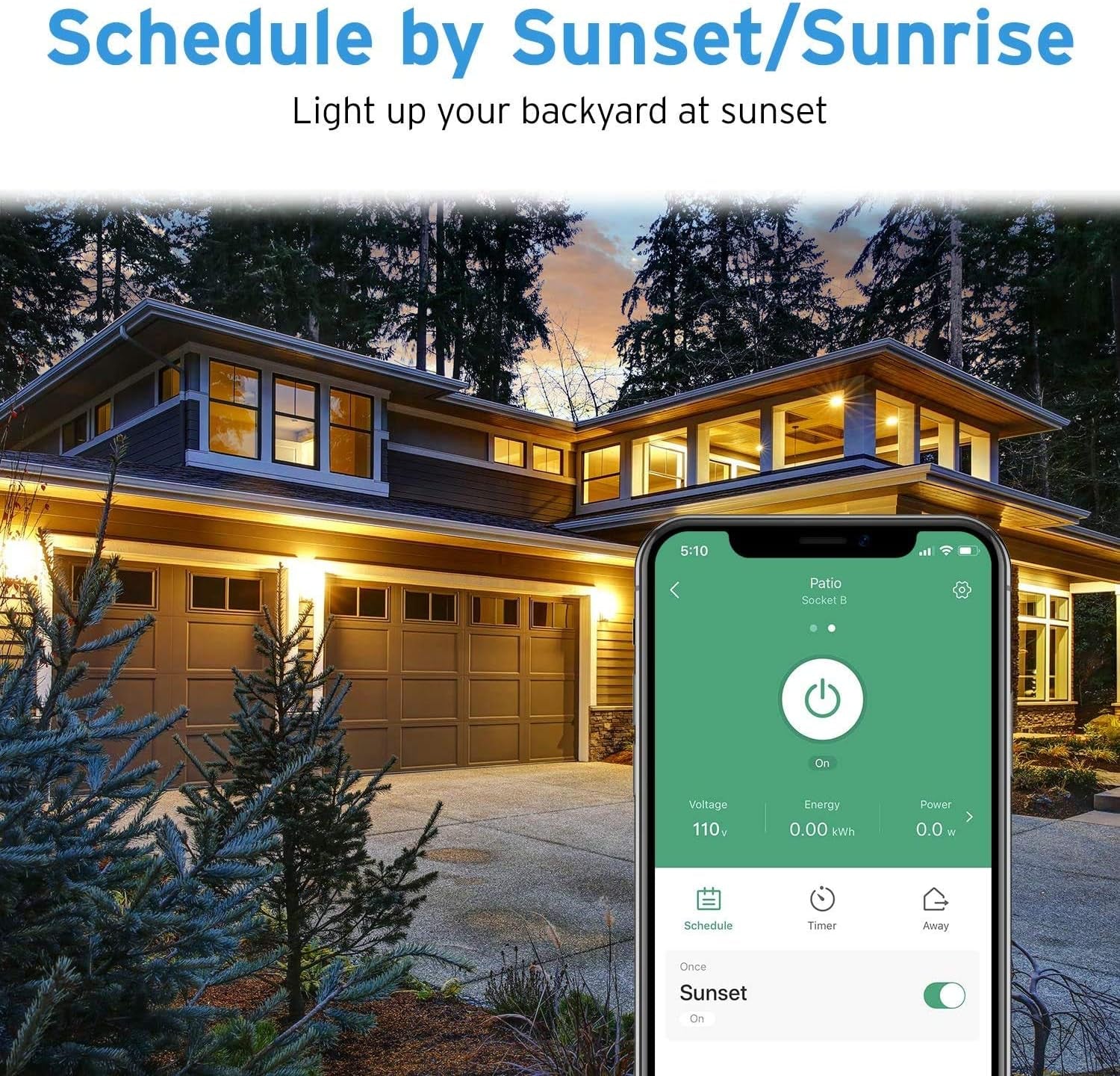 Transform your outdoor space with our smart plug! Control lights, set timers, and monitor energy usage—all with Alexa & Google Home compatibility. Perfect for effortless outdoor living! 🌟🔌 #SmartHome #OutdoorLiving