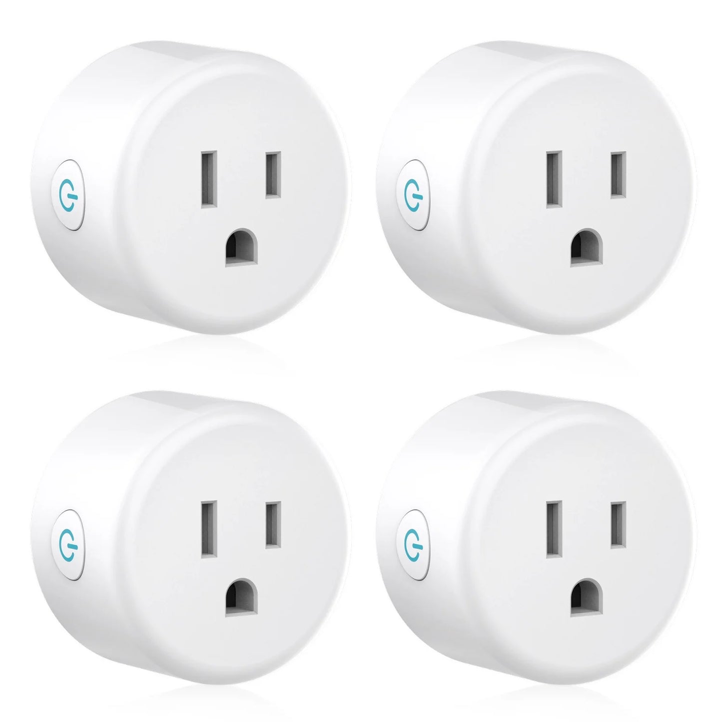 WP5-4:  Smart Plug, 2-In-1 Compact Design 2.4 Ghz Wi-Fi Smart Plug, Alexa Smart Plug Compatible with Google Assistant, ETL Certified 120V 10A Smart Outlet with Timer, 4 Pack